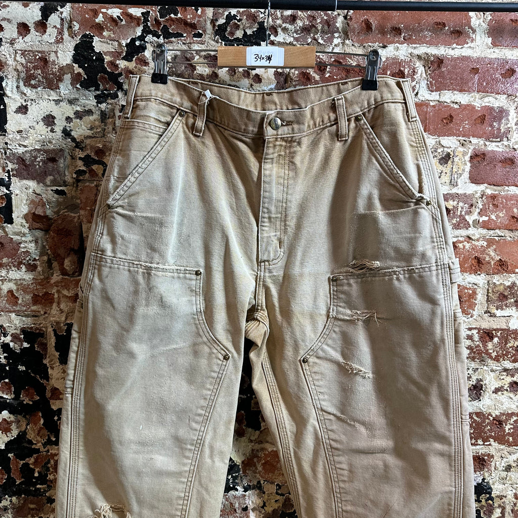 Carhartt B136 BRN Mens 34x34 Double Knee Pants