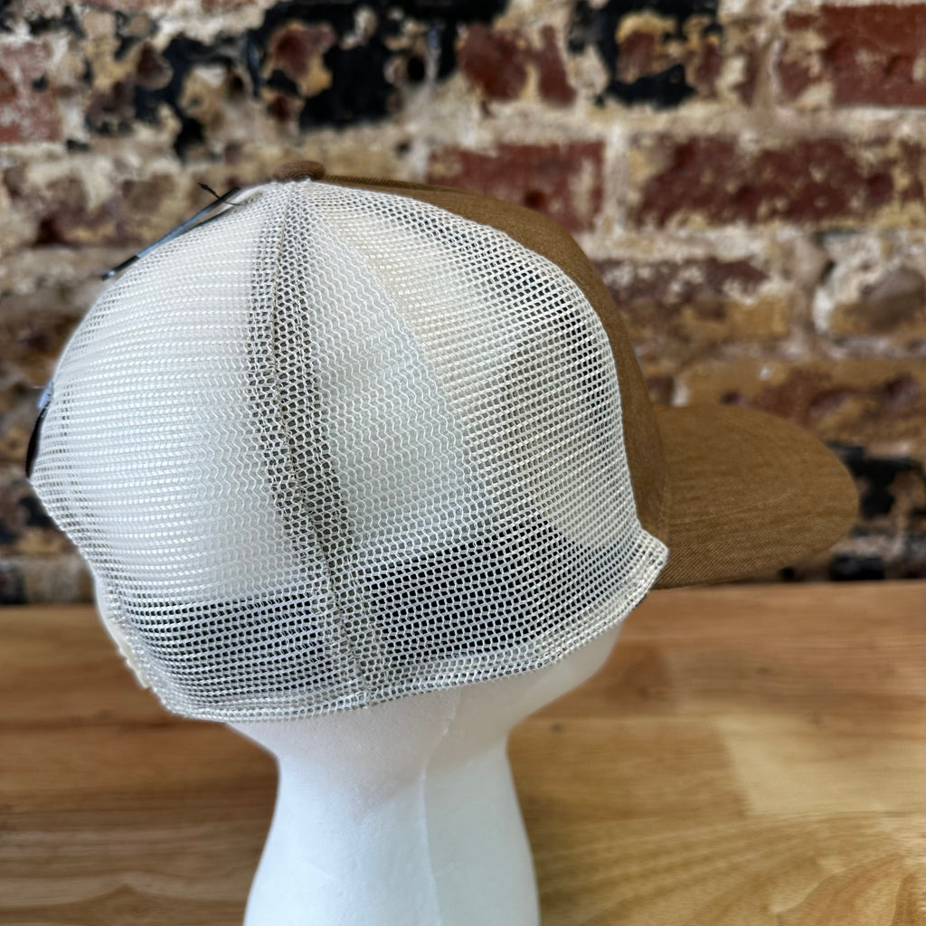 Carhartt Force Twill Mesh-Back Hamilton SnapBack Trucker Hat White Brown New