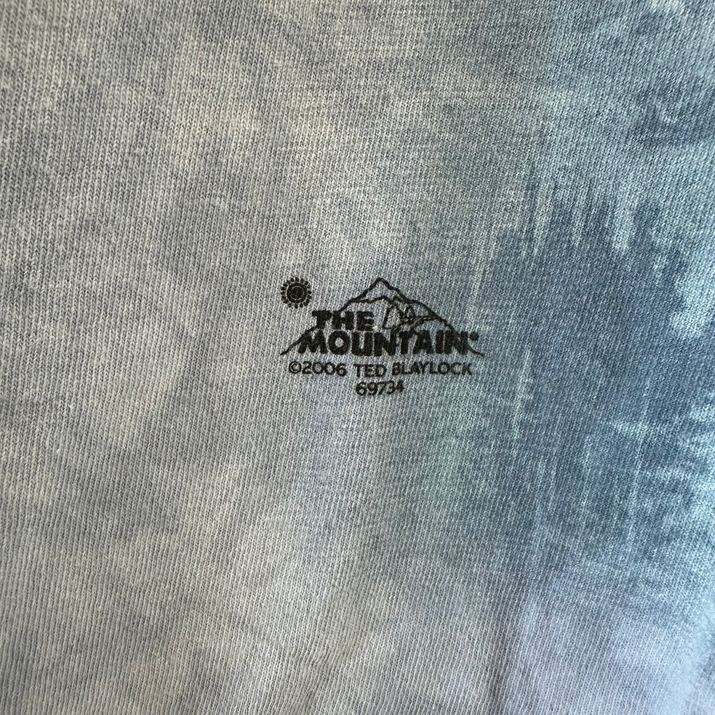 VTG The Mountain T- Shirt Mens XL Blue Eagle Flag Tie Dye 2006 Ted Blaylock