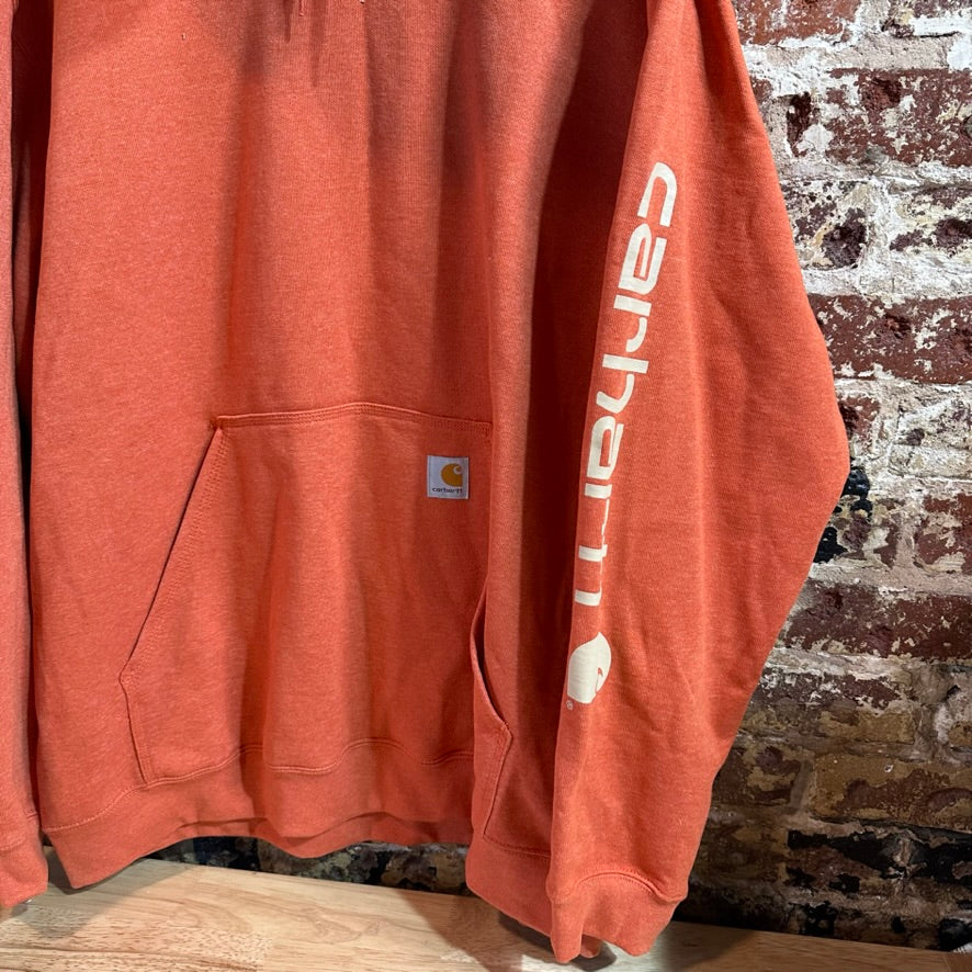 Carhartt Orange Hoodie Mens XL
