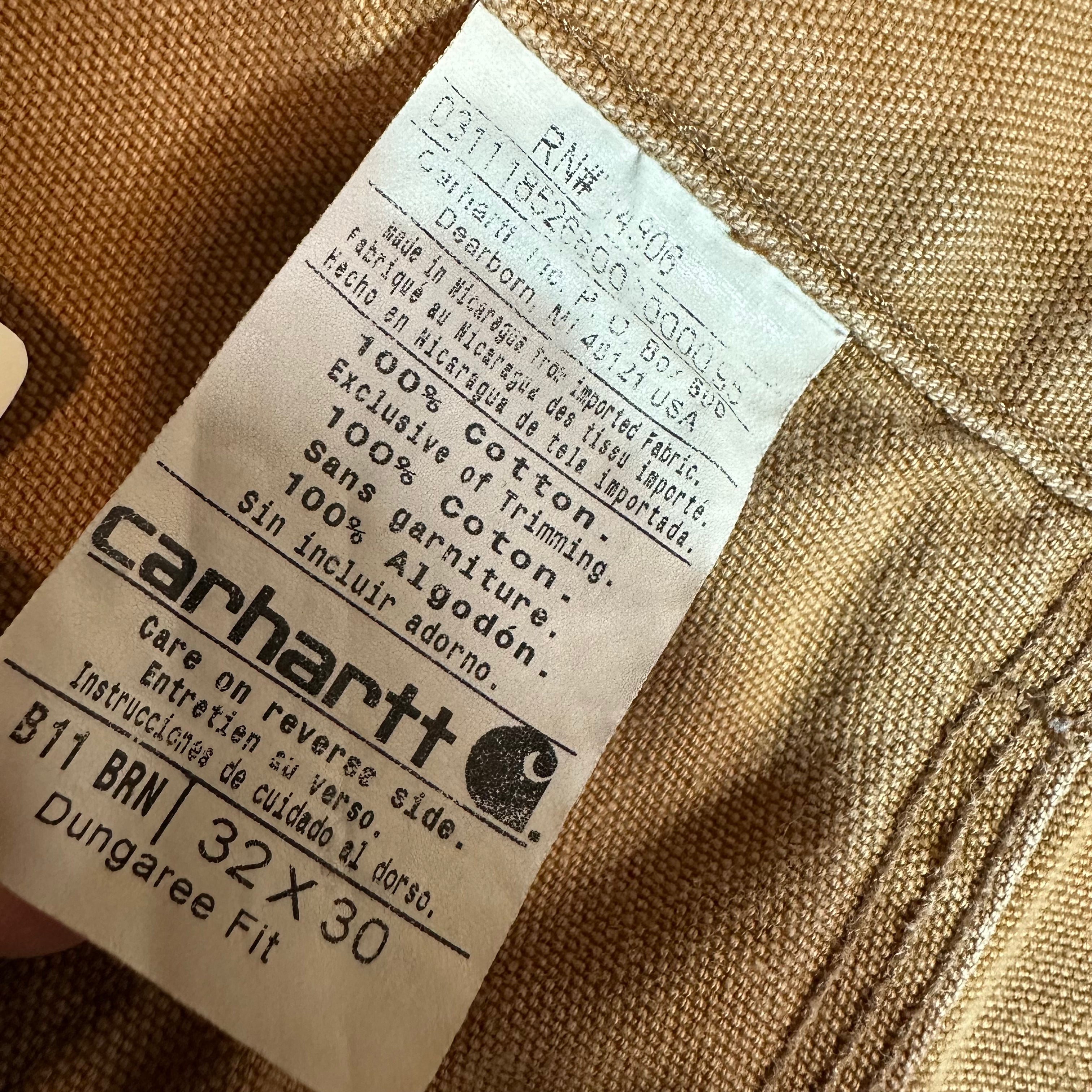 Carhartt B11 BRN Mens 32x30 Pants