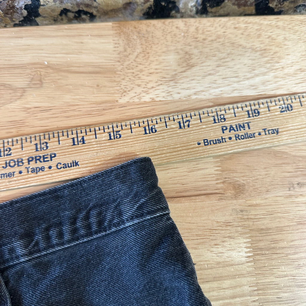 Levi's Cut Off Denim Black Jean Shorts Womens 31 Distressed- 32x2.5"
