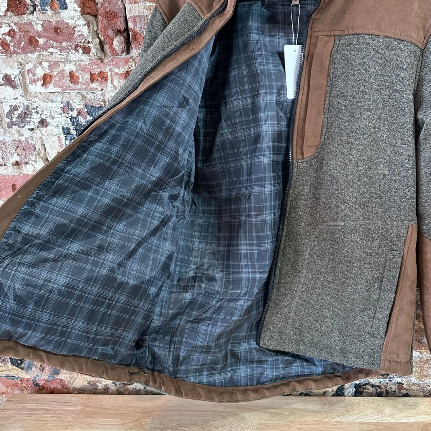 Cowboy Legend Jacket Mens XL Ranch Western Knit Green Brown lined contrast