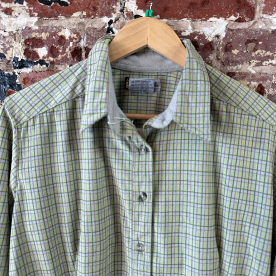 Columbia GRT Womens XL Long Sleeve Casual Shirt Button Up Green