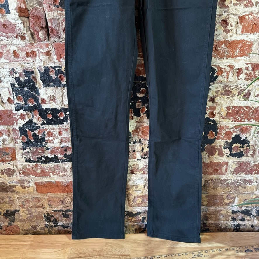 Wrangler Retro Black Jeans Pants Mens 30x38 Slim Straight Denim Lightweight NWT