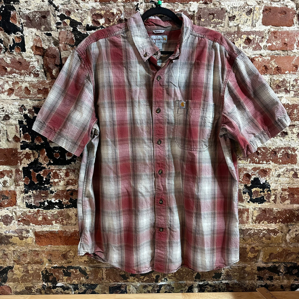 Carhartt Mens XL Short Sleeve Button Up