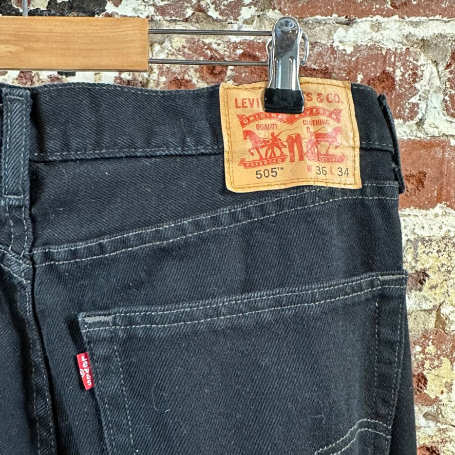 Levi's 505 Mens 36x34 Black Jeans
