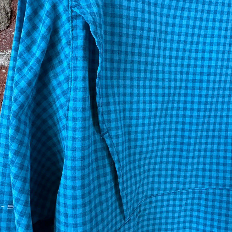 Columbia Womens Medium Long Sleeve Casual Shirt Button Up Blue