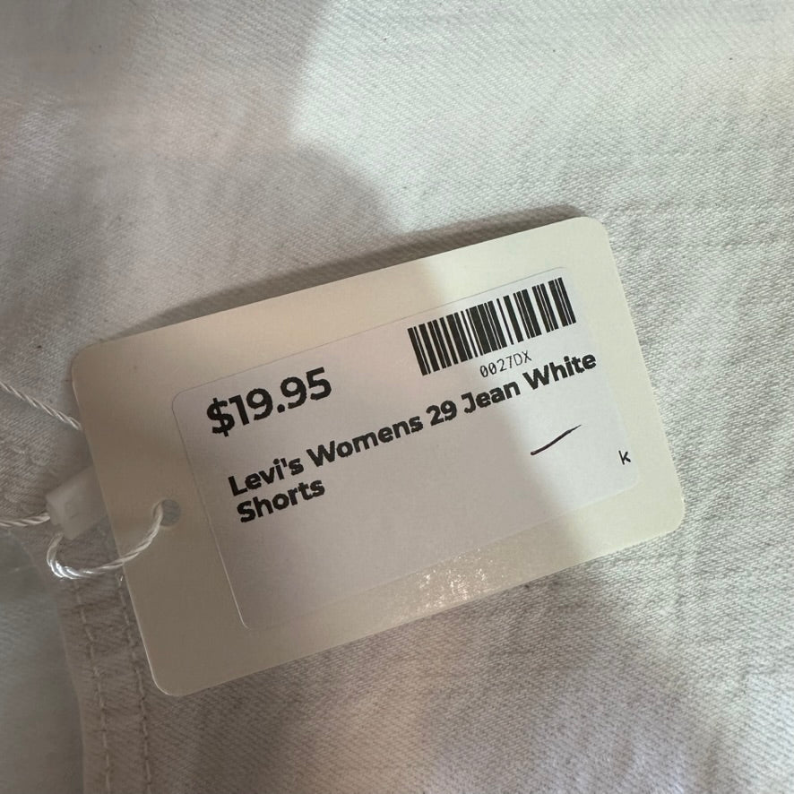 Levi's White Jean Shorts Womens 29