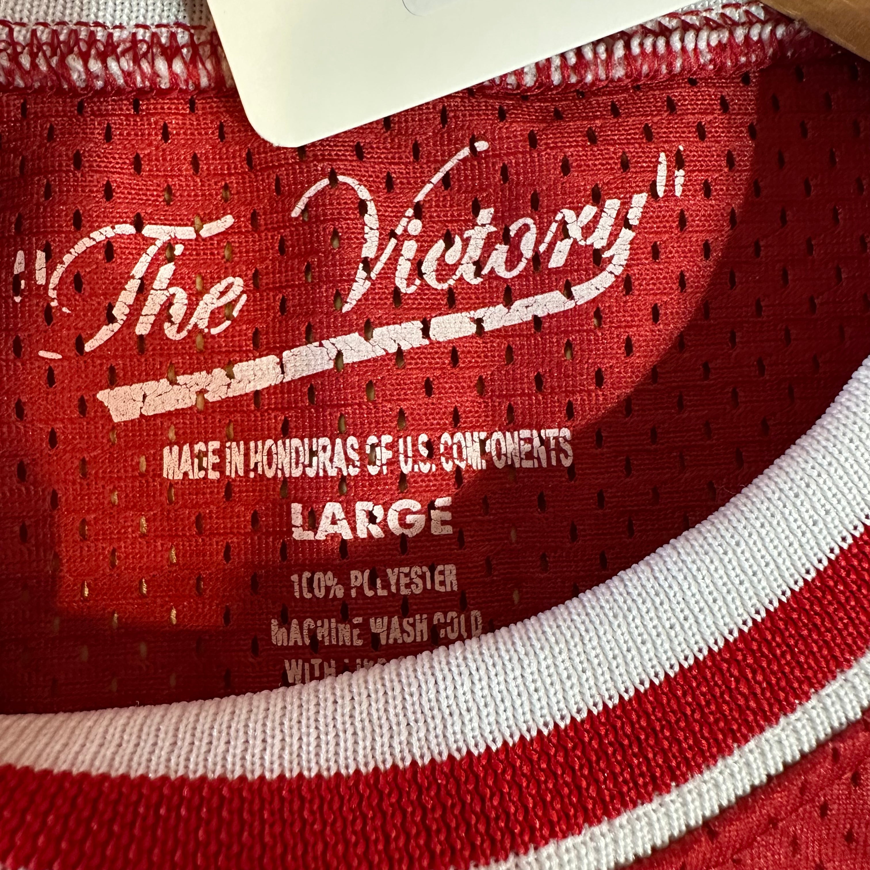 Arkansas Razorbacks Hogs The Victory Jersey Mens Size Large Red Breathable S/S