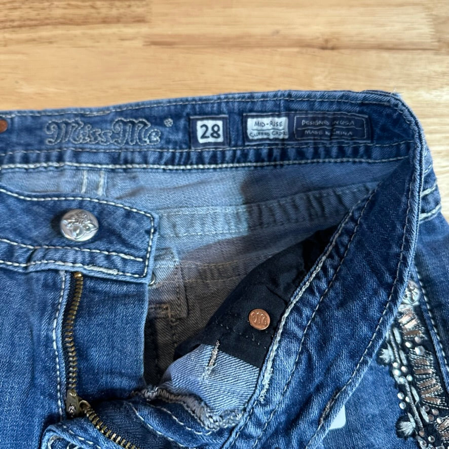 Miss Me Capri Jeans Womens 28