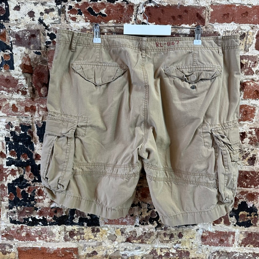 Polo Jeans Company Mens Surplus Cargo Shorts Size 42 Brown