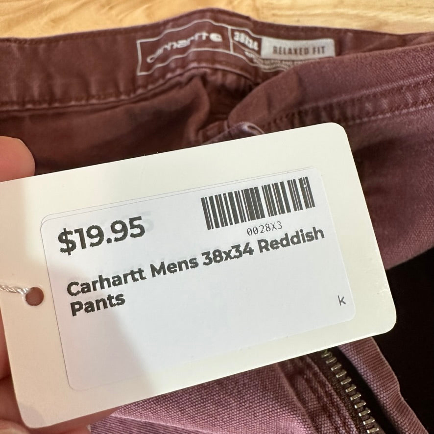 Carhartt Mens 38x34 Red Pants