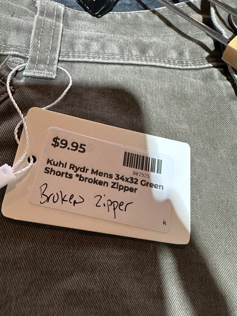 Kuhl Rydr Mens 34x32 Green Pants