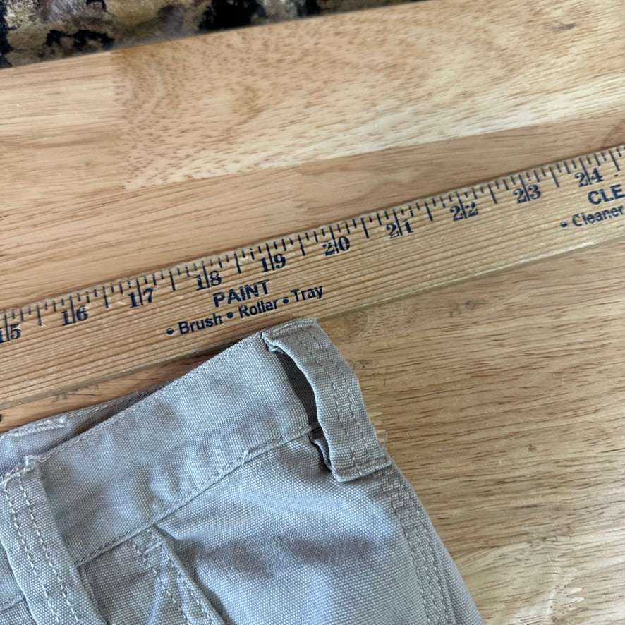 Carhartt Canvas Work Shorts Mens 38 Rugged Flex Utility Tan Beige