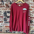 Nike Arkansas Razorbacks Hogs Mens Size 2XL Red Long Sleeve T-Shirt