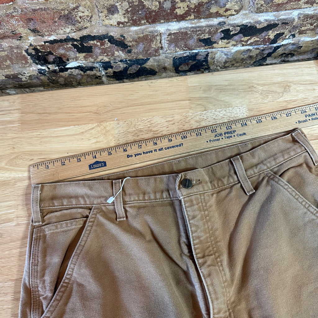 Carhartt Flannel Lined Brown Pants Mens 36x32