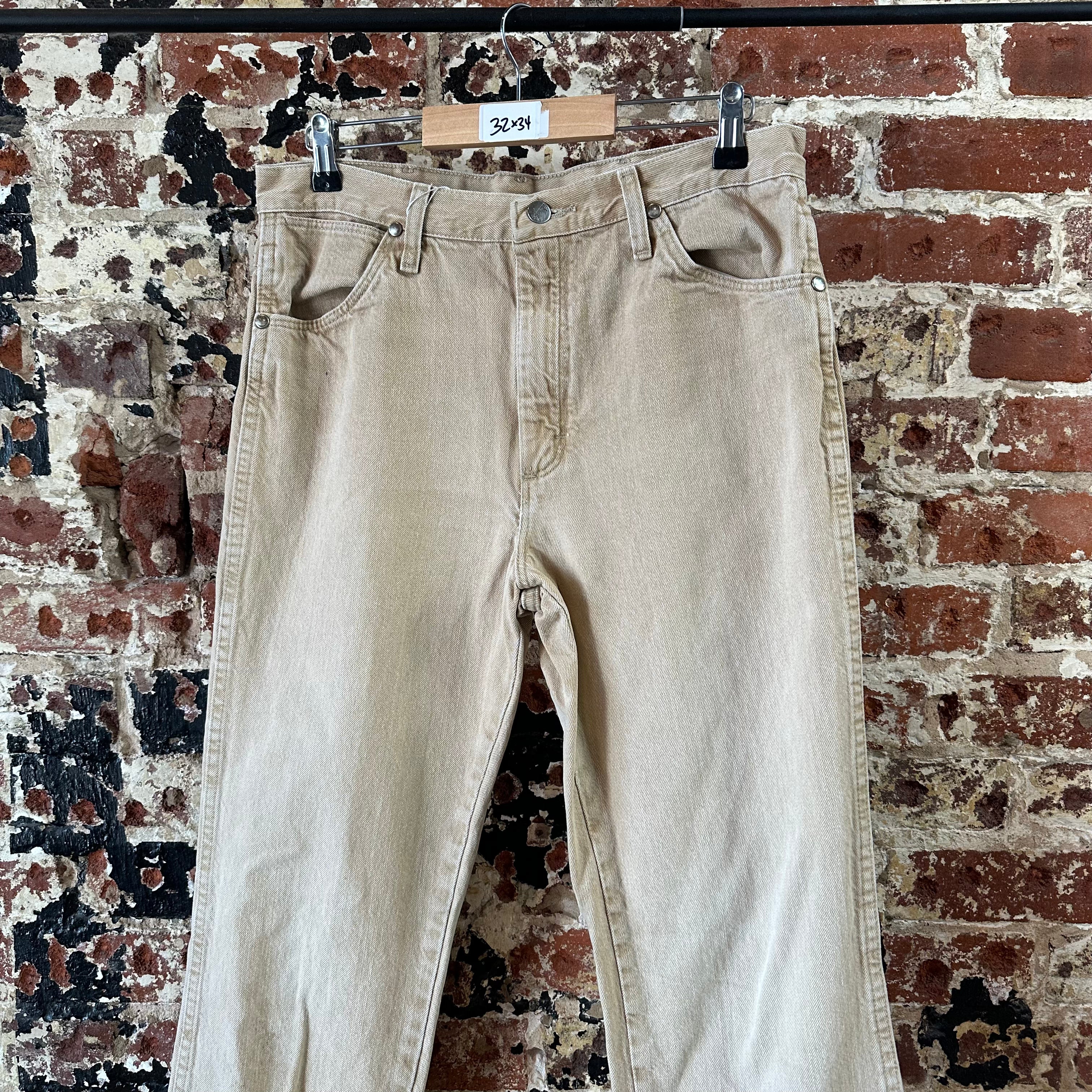 Wrangler Mens 32x34 Tan Jeans
