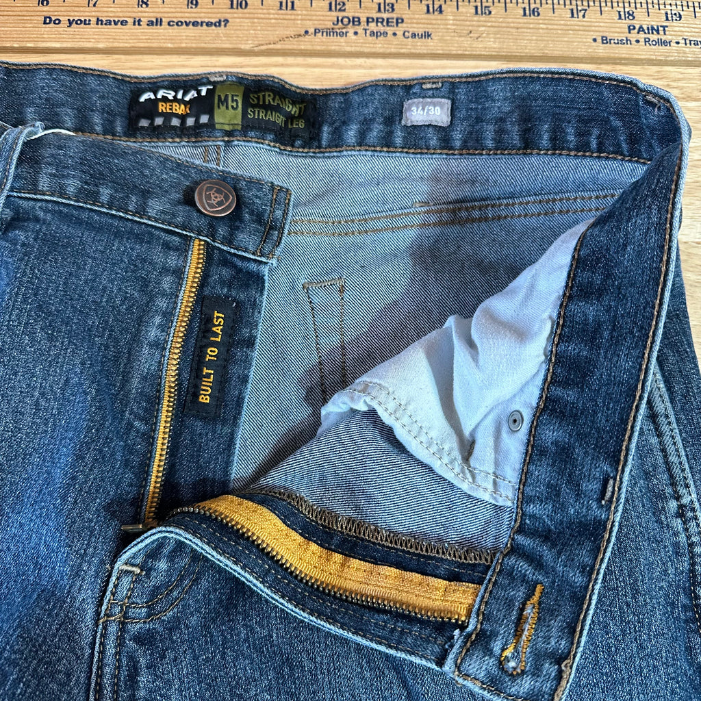 Ariat M5 Mens 34x30 Blue Jeans