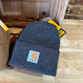 Carhartt TODDLER Beanie Hat Acrylic Winter Pull On Knit Cap Gray NWT