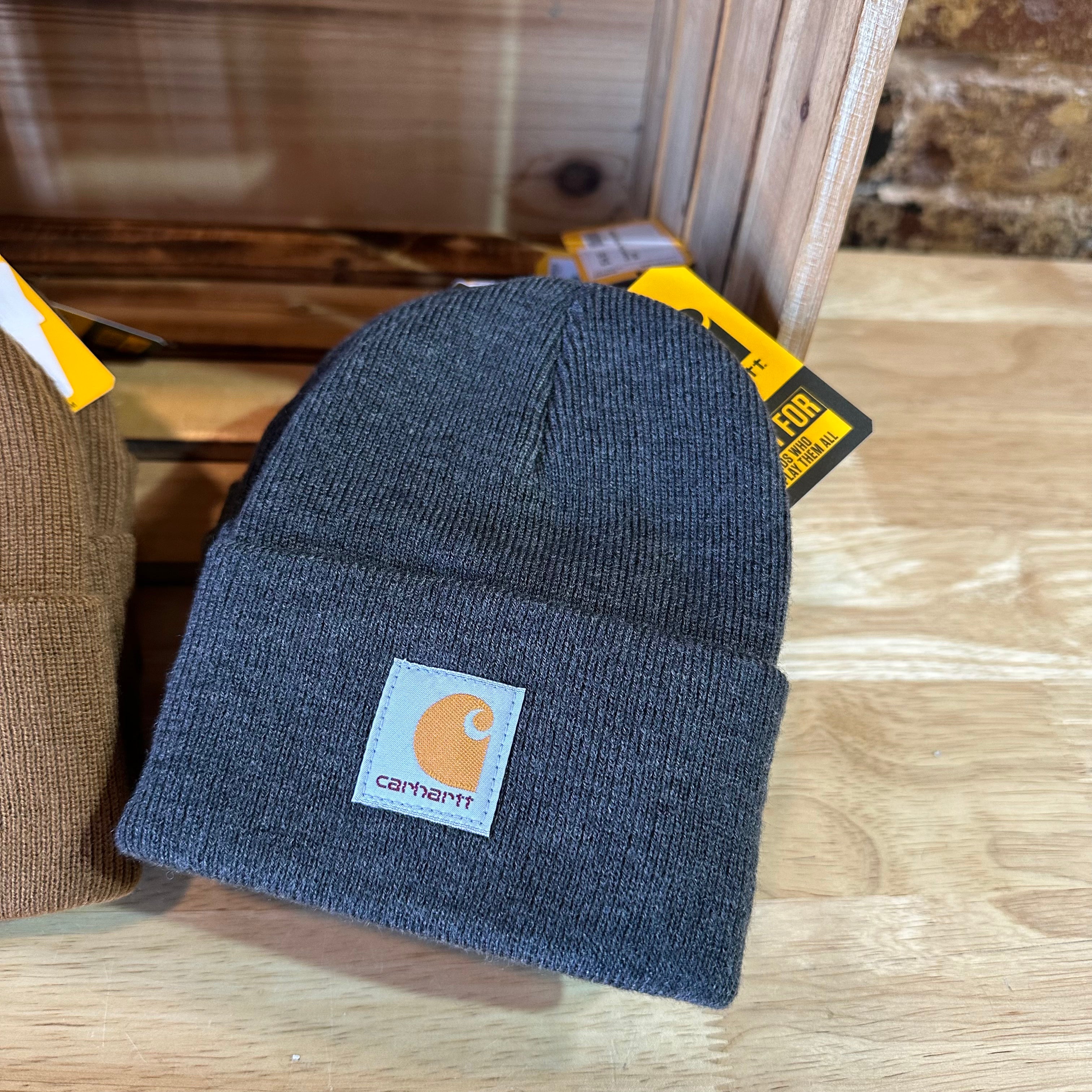 Carhartt TODDLER Beanie Hat Acrylic Winter Pull On Knit Cap Gray NWT