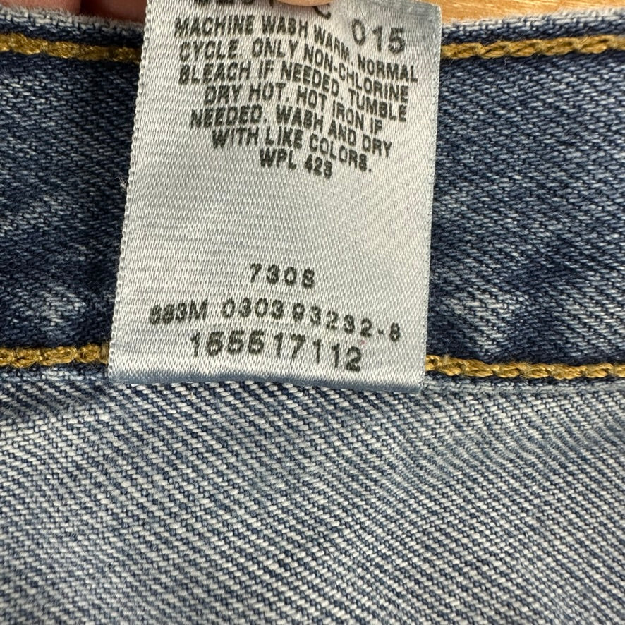 Levi's Cut Off Denim Blue Jean Shorts Womens 8 Distressed - 28x4"