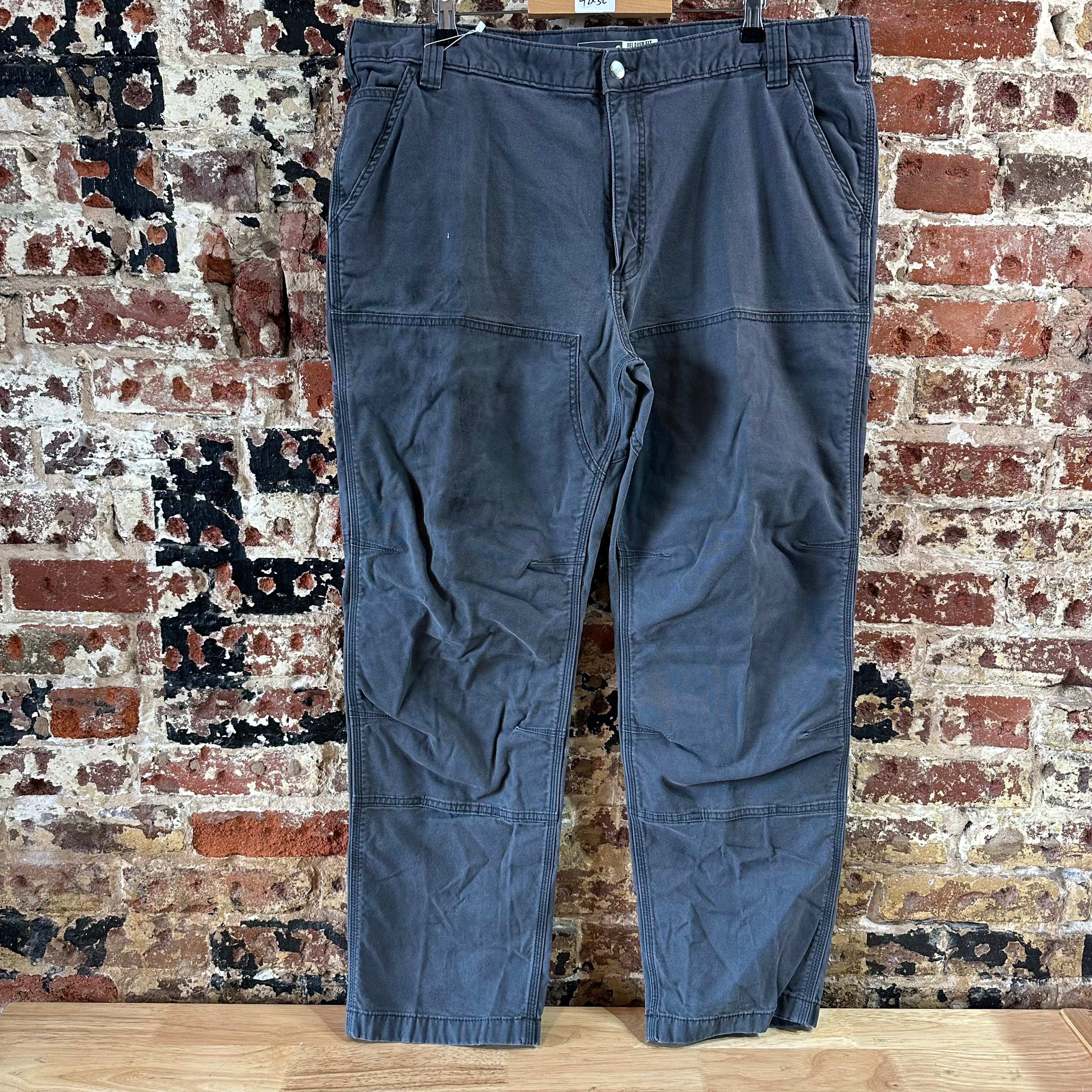Carhartt Double Knee Mens 42x32 Gray Pants