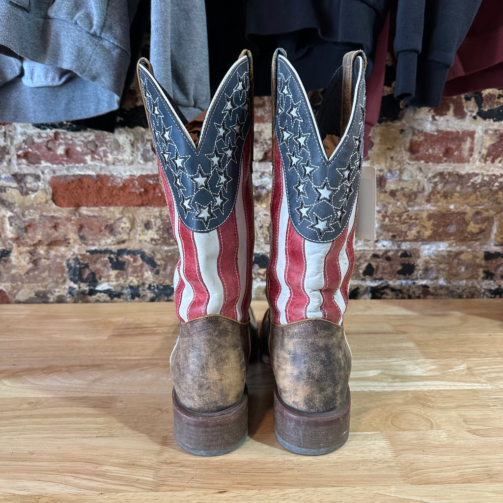 JB Dillion Mens 10D Flag Western Boots