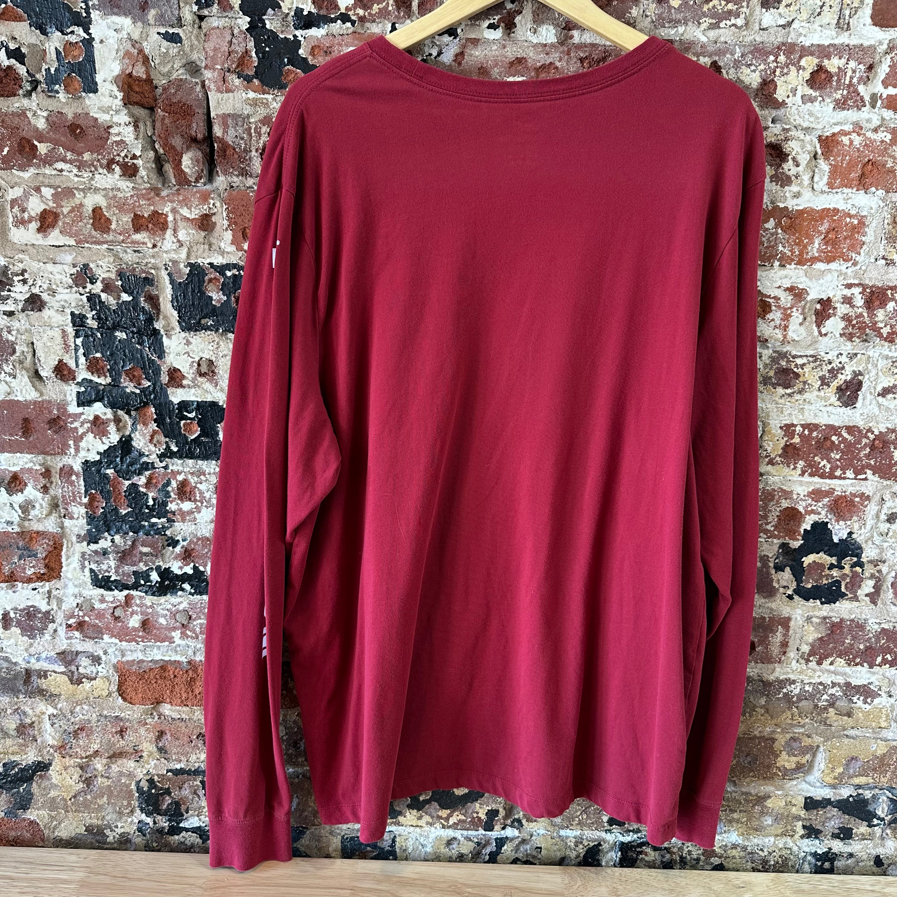 Nike Arkansas Razorbacks Hogs Mens Size 2XL Red Long Sleeve T-Shirt