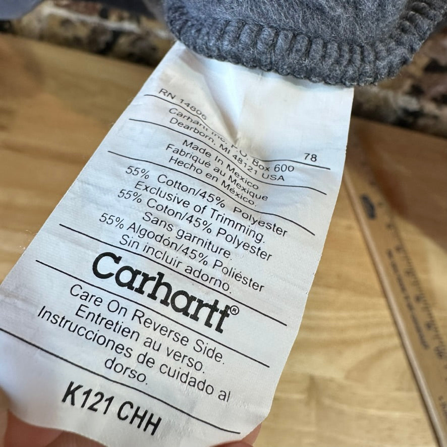 Carhartt Hoodie Sweatshirt Mens XL Gray K121 CHH