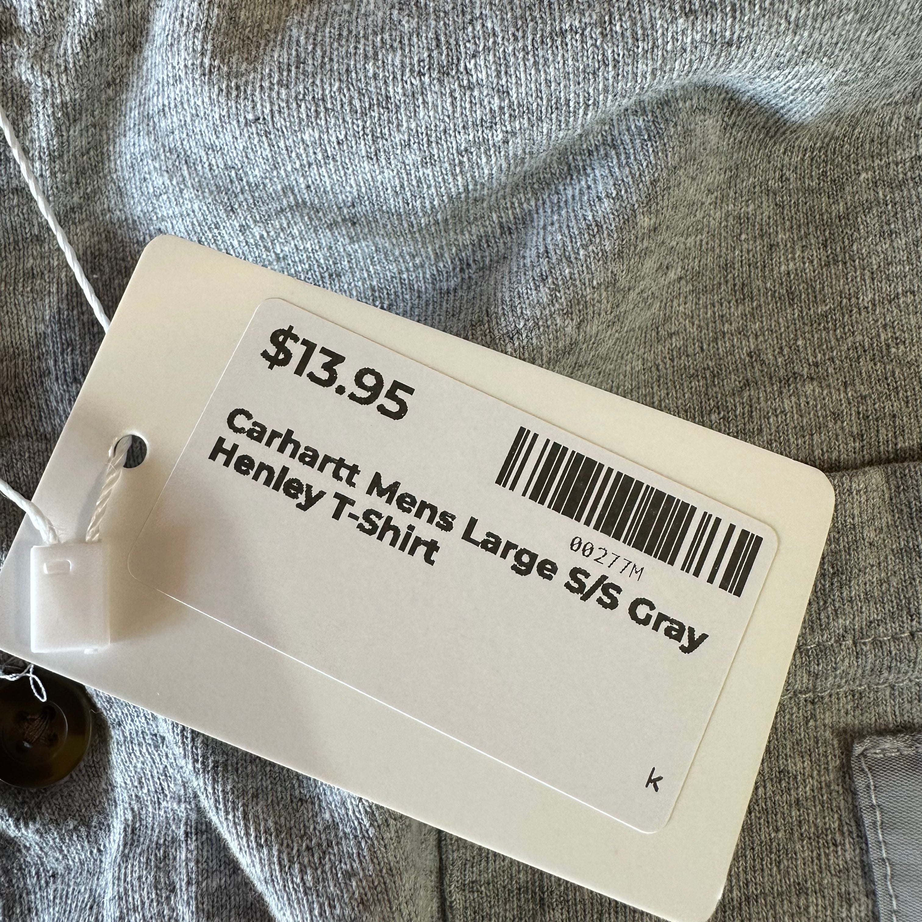 Carhartt Mens Large Henley S/S T-Shirt