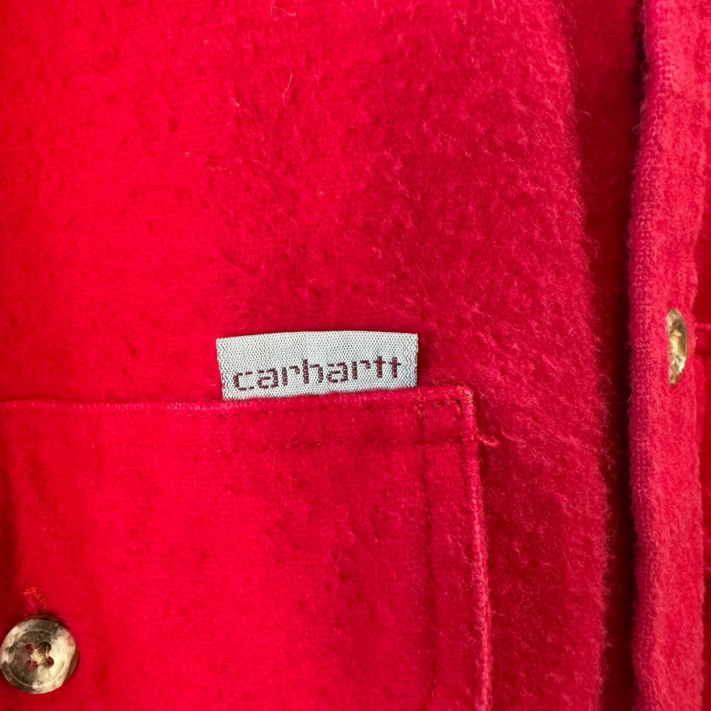 Vintage Carhartt Chamois Flannel Shirt USA Mens 3XL Workwear Red