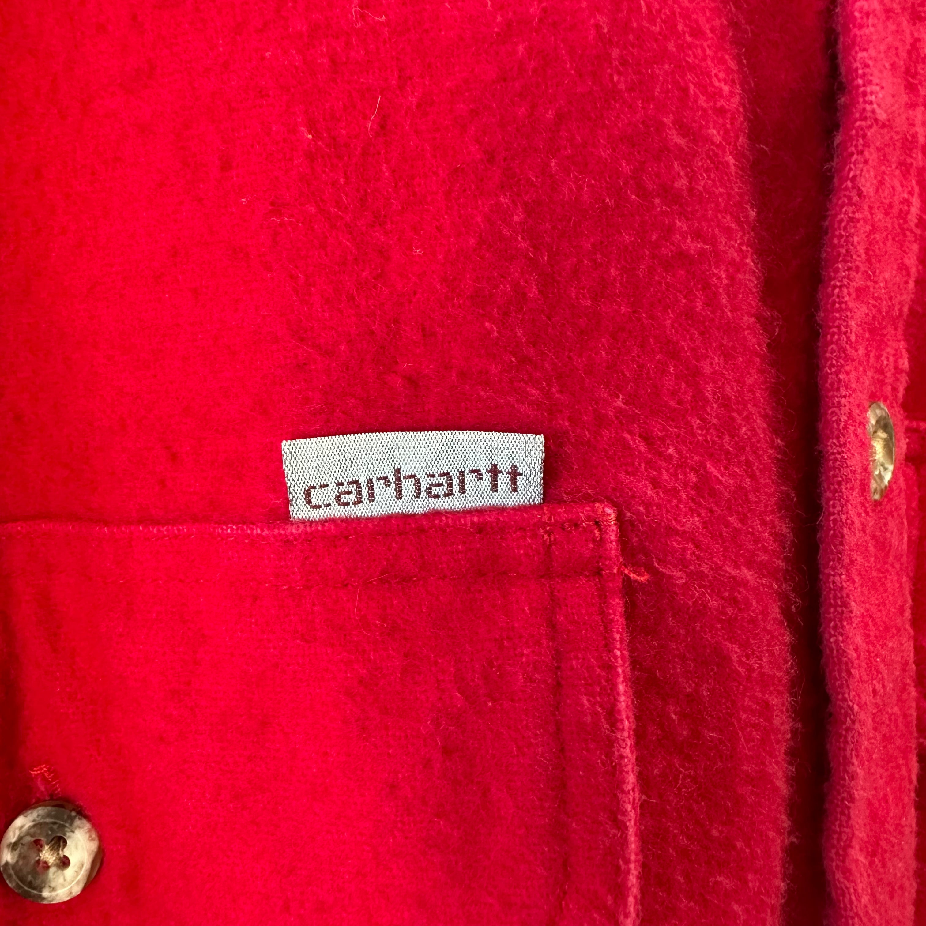 Vintage Carhartt Chamois Flannel Shirt USA Mens 3XL Workwear Red