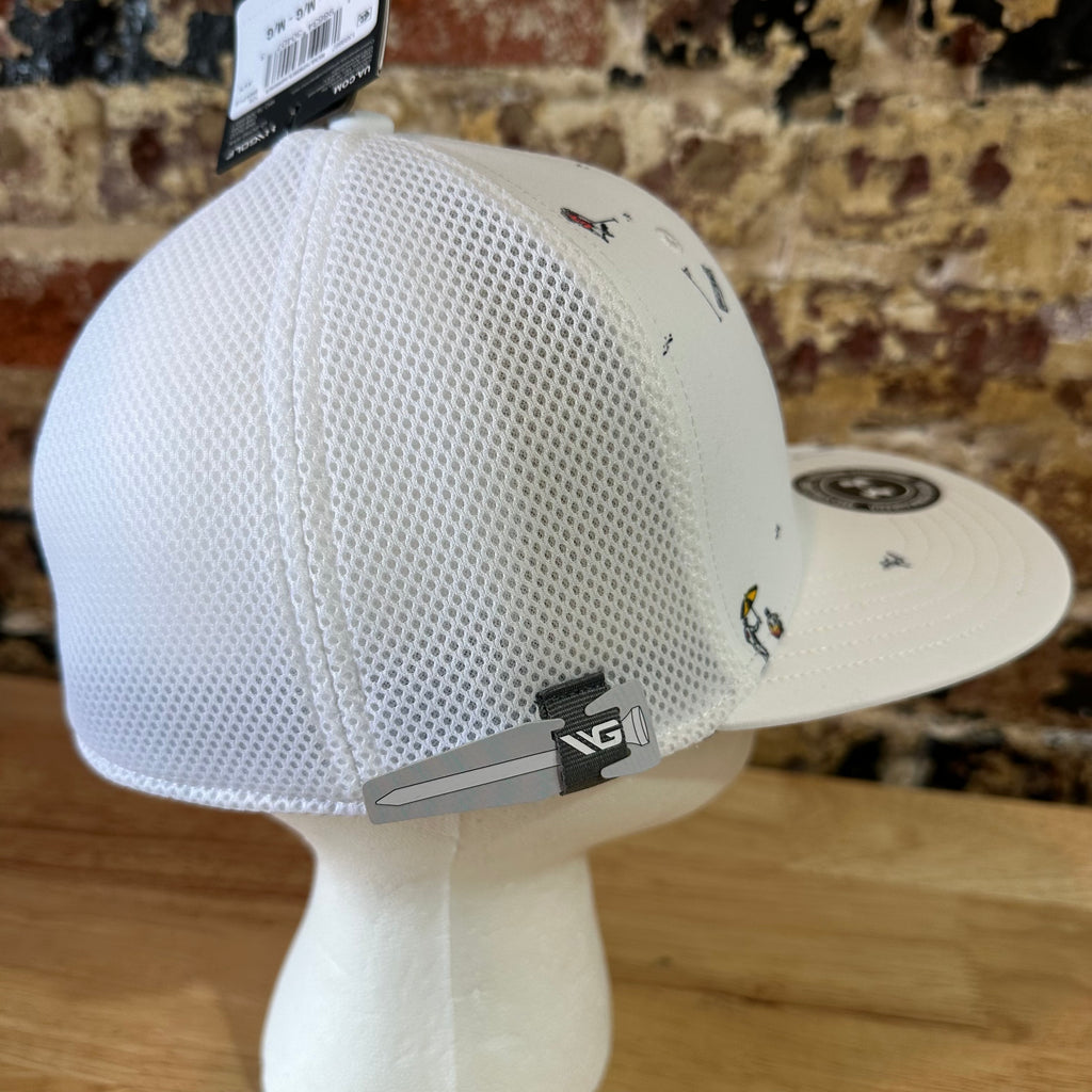 Under Armour UA Men's White Golf Mid Structure One Size Cap Hat NWT