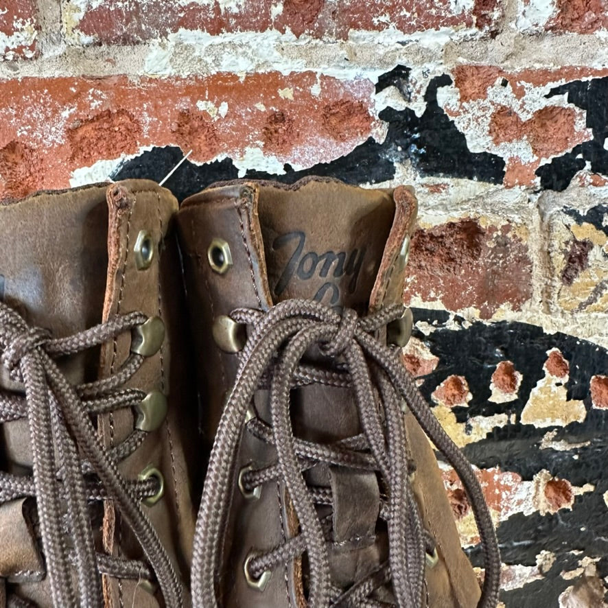 Tony Lama Mens 10 Lace up Western Steel Toe Boots
