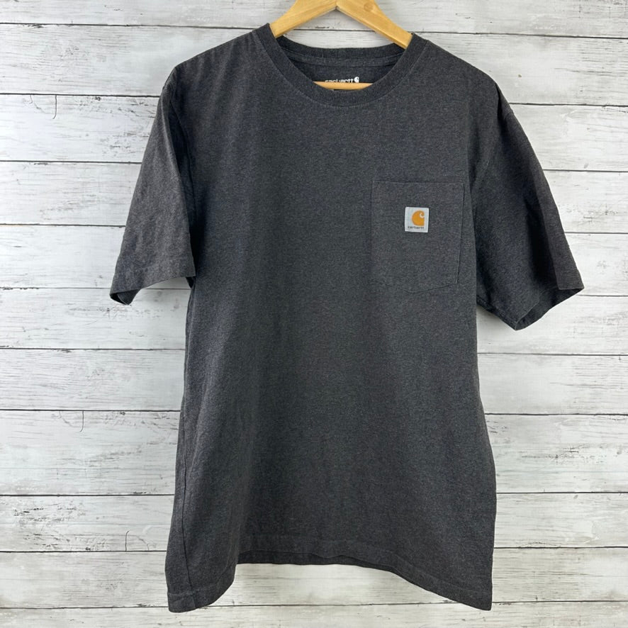 Carhartt Men's Medium short Sleeve Loose Fit T Shirt Pocket T Dark gray