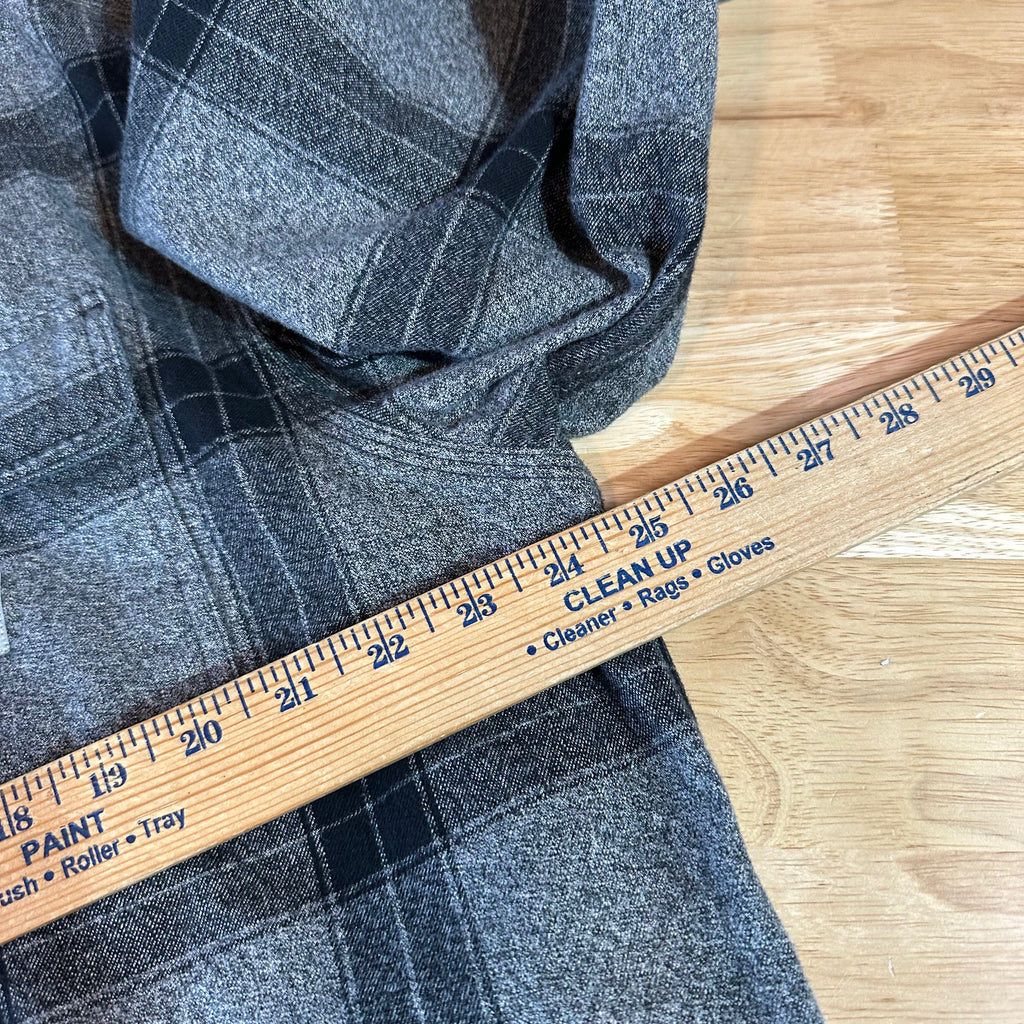Carhartt Mens Large Tall Gray Black Flannel