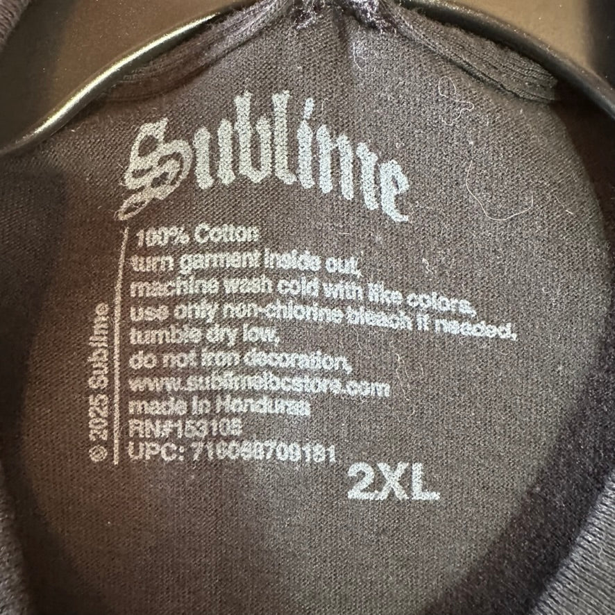 Sublime Men's 2XL S/S Black T-Shirt NEW