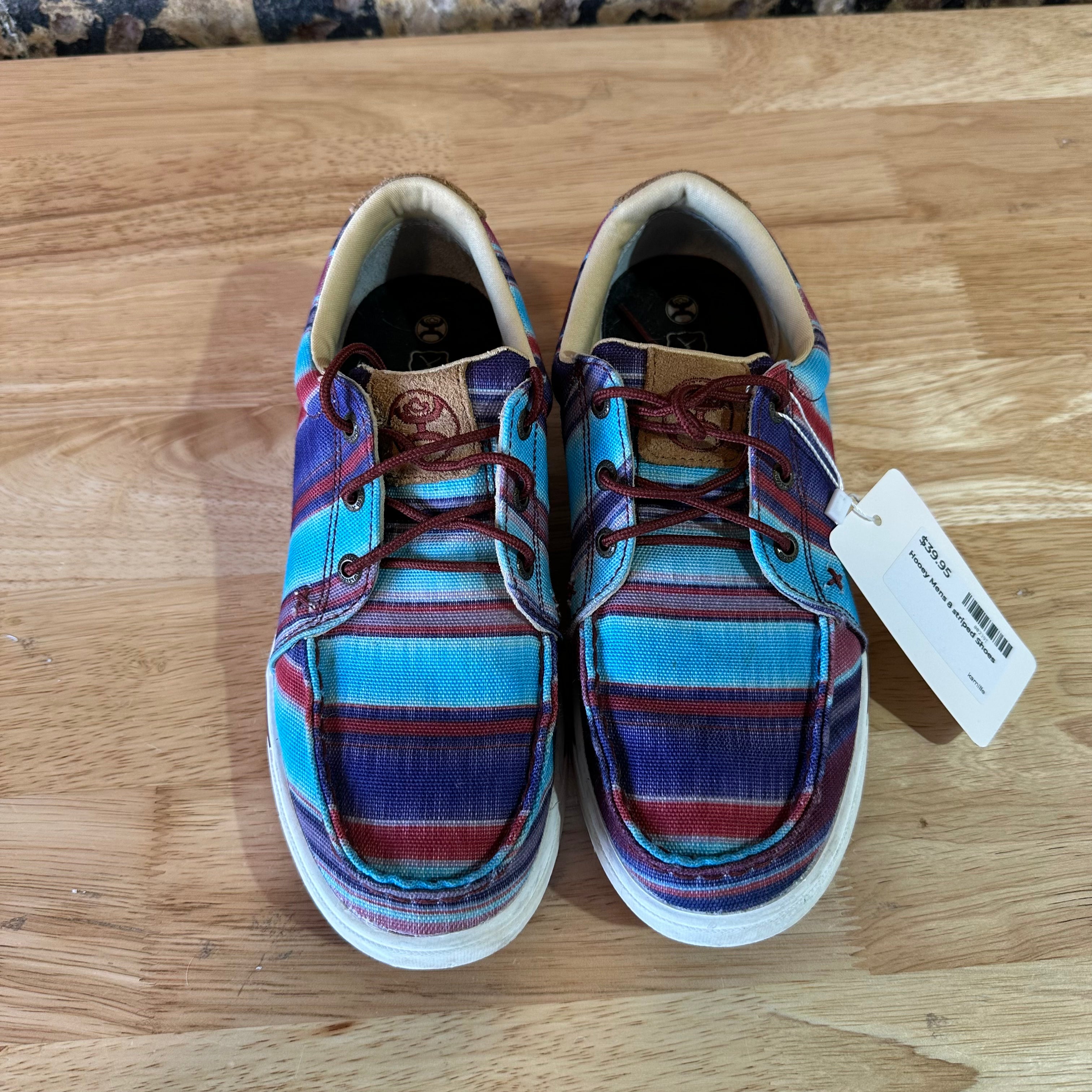 Twisted X Mens 8 M Shoes Sneakers Hooey Loper Blue Red Multi Boho Leather