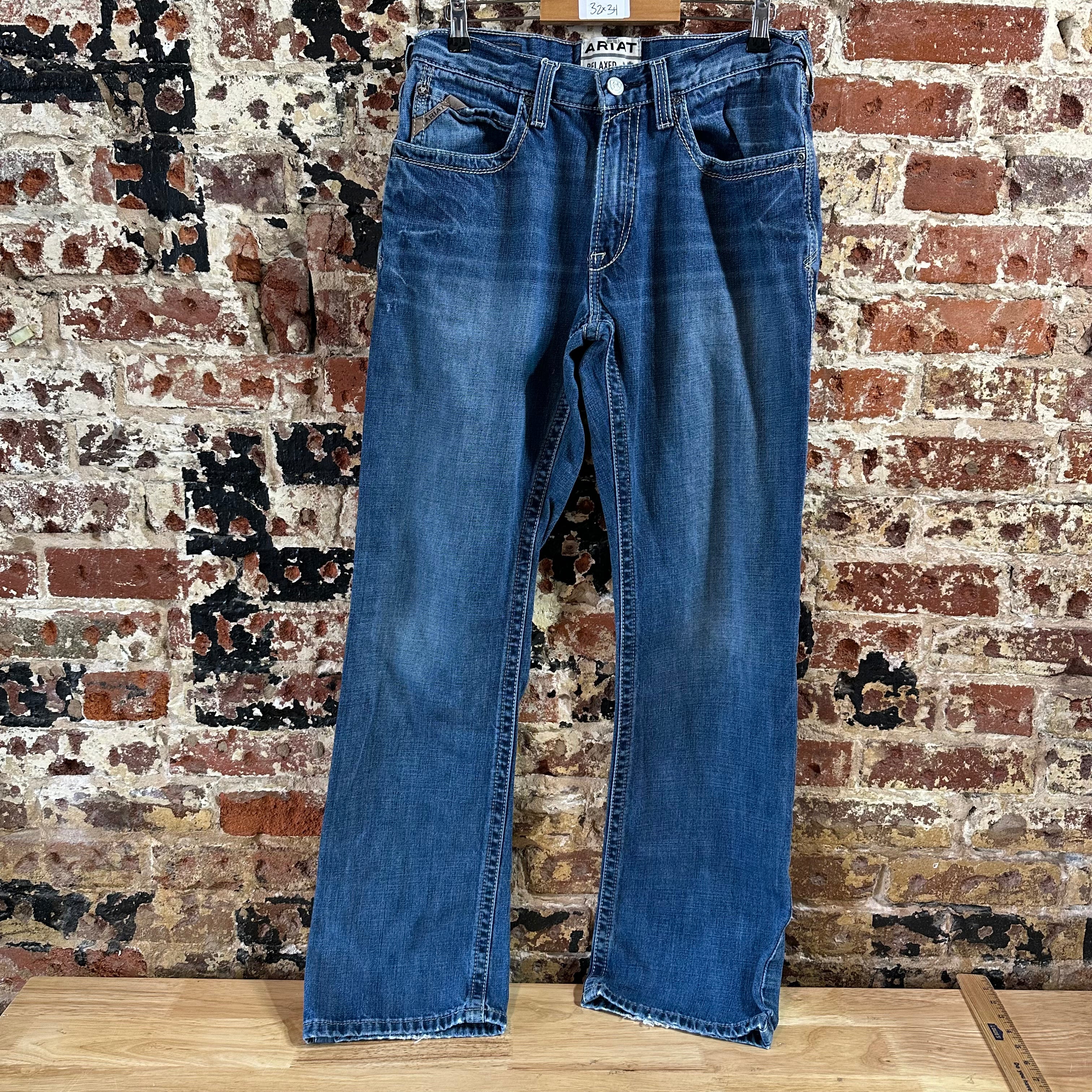 Ariat M4 Relaxed Boot Cut Blue Jeans Men's 32x34 Western Cowboy