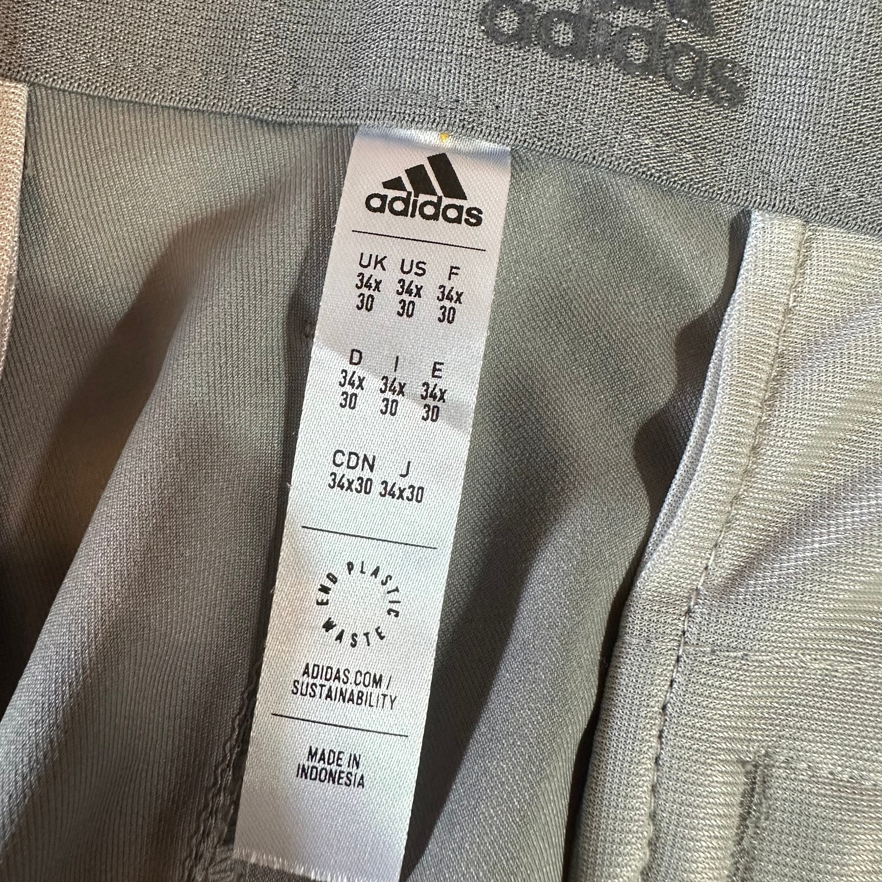 Adidas Mens 34x30 Gray Pants