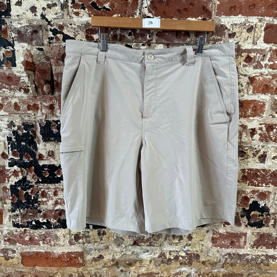 Columbia PFG Shorts Mens 38 Tan Fishing Outdoor Hiking 9.75" inseam