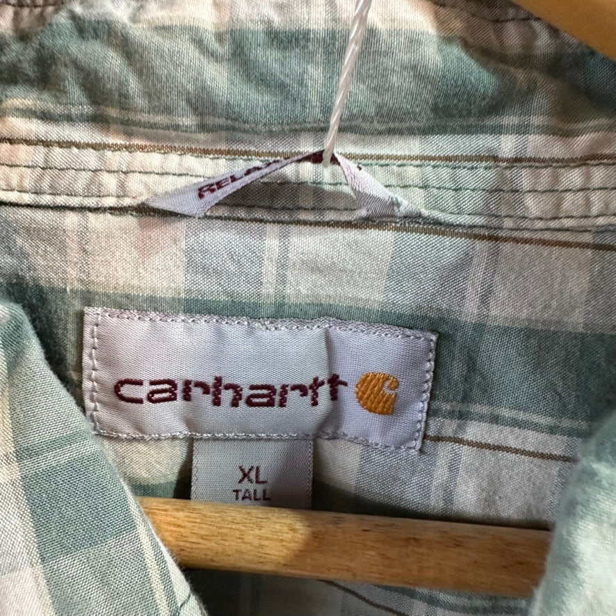 Carhartt Mens XL Tall Short Sleeve Button Up