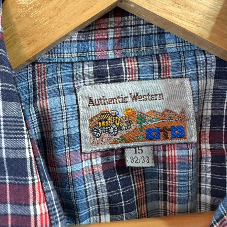VTG ATB Men's Small/Medium Blue Western Shirt