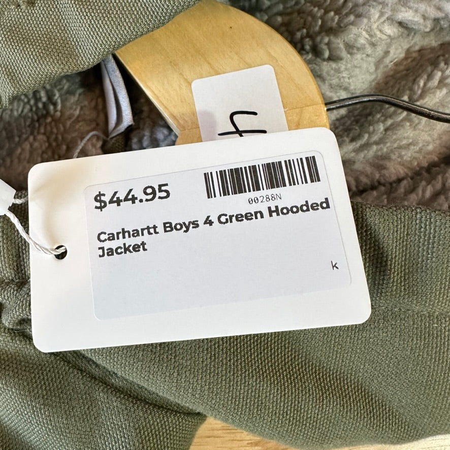 Carhartt Toddler 4 Green Hooded Jacket