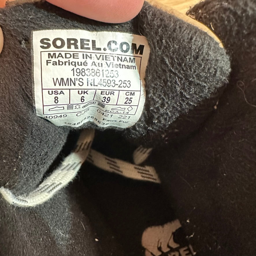 Sorel Kinetic RNEGD Sport Boots Waterproof Womens 8 Brown Tan