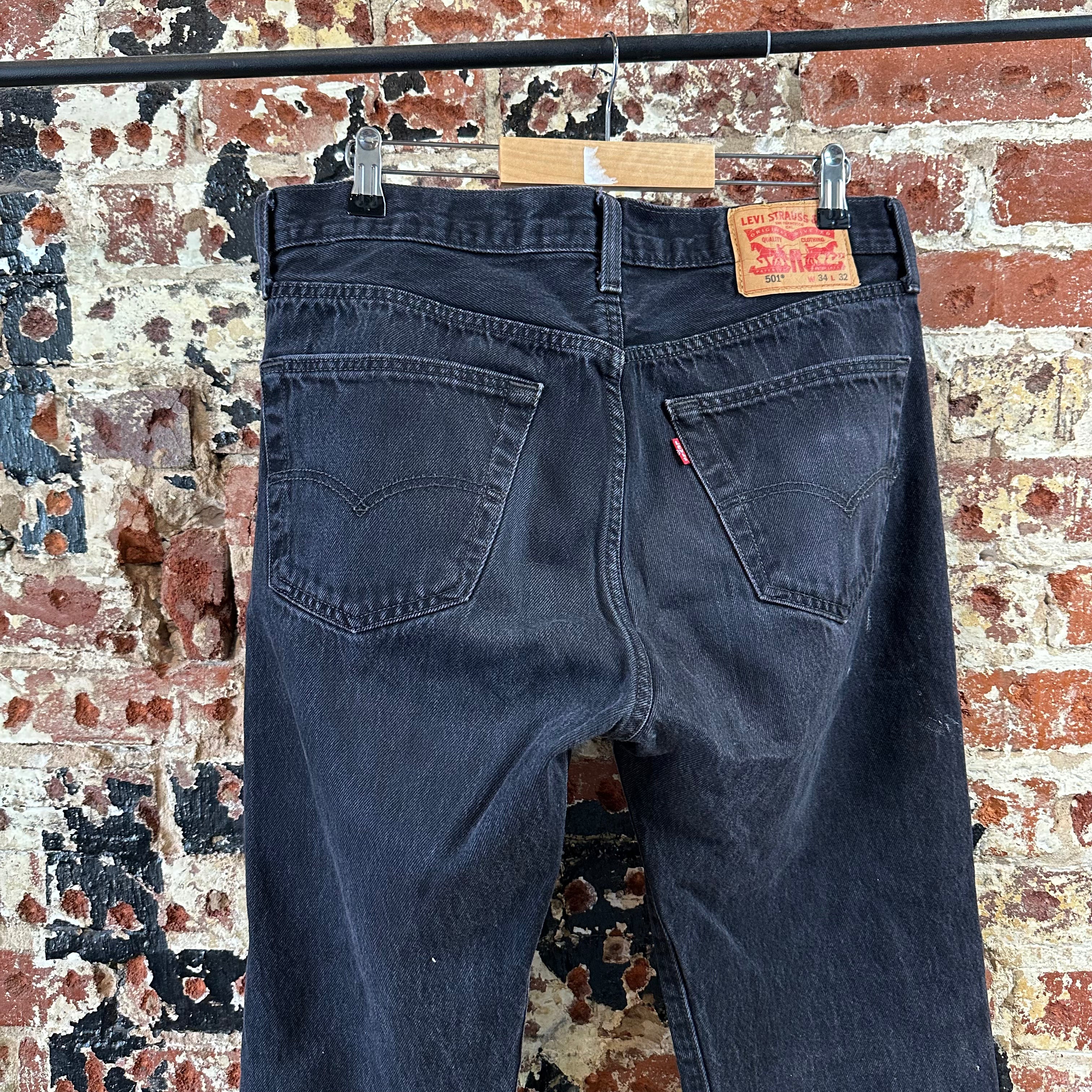 Levi's 501 Mens 34x32 Black Jeans