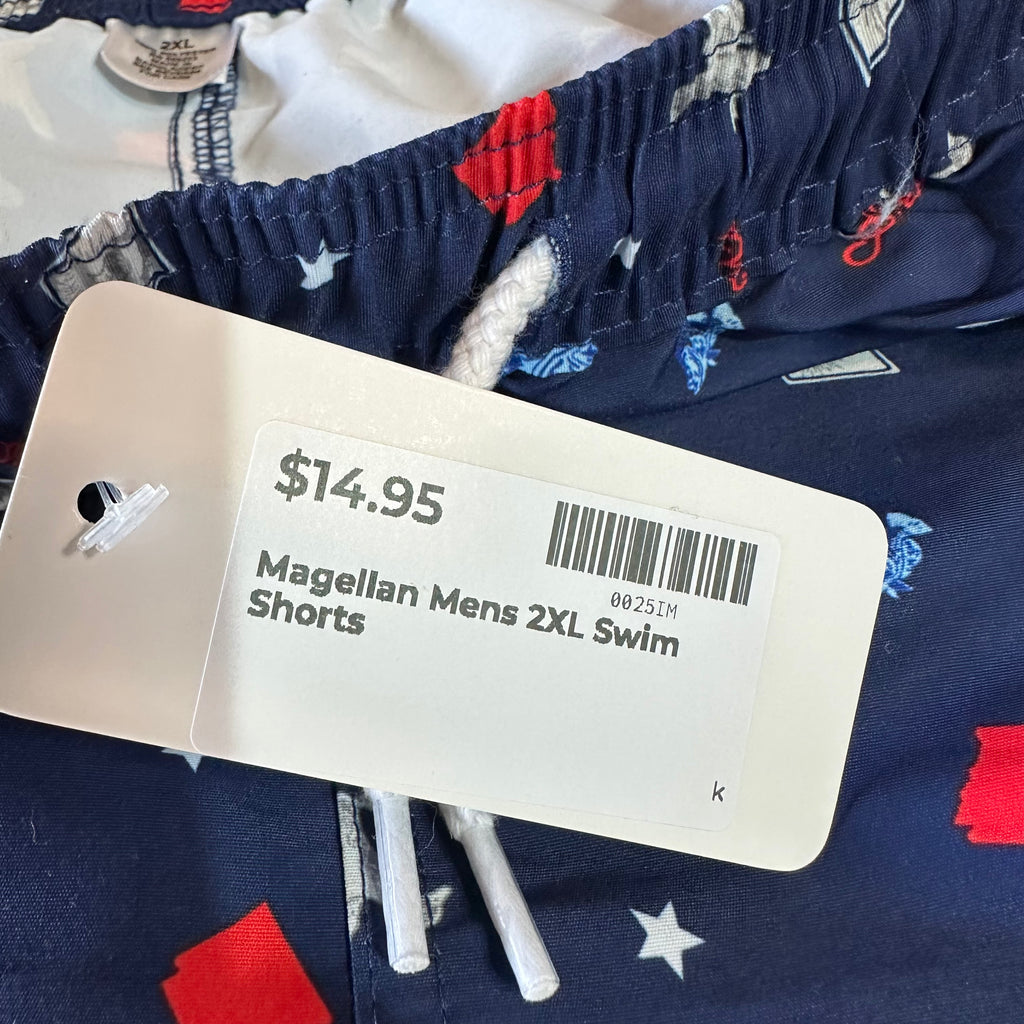 Magellan Mens 2XL Blue Arkansas Shorts