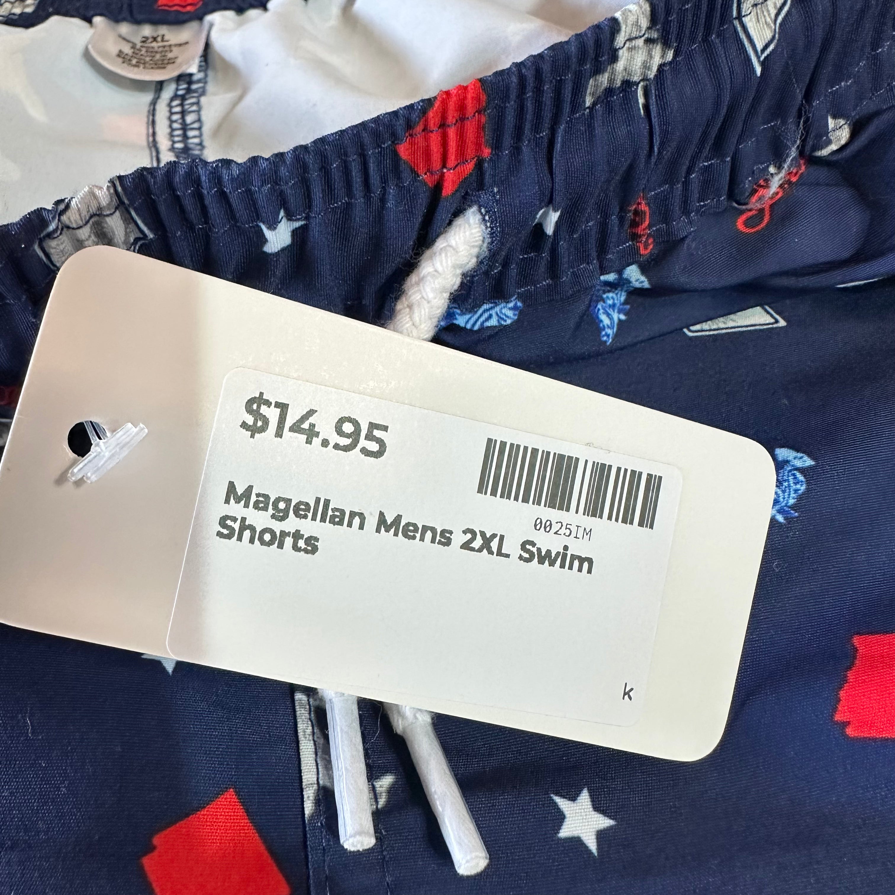 Magellan Mens 2XL Blue Arkansas Shorts