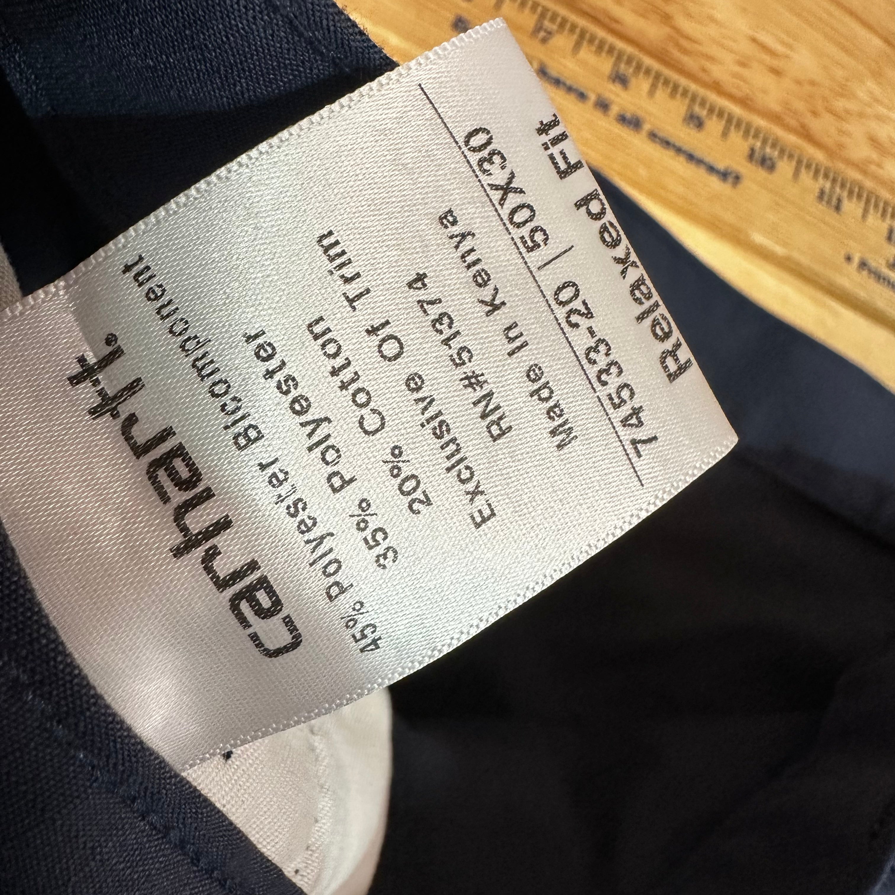 Carhartt 74533-20 Mens 50x30 blue work pants Lightweight EUC